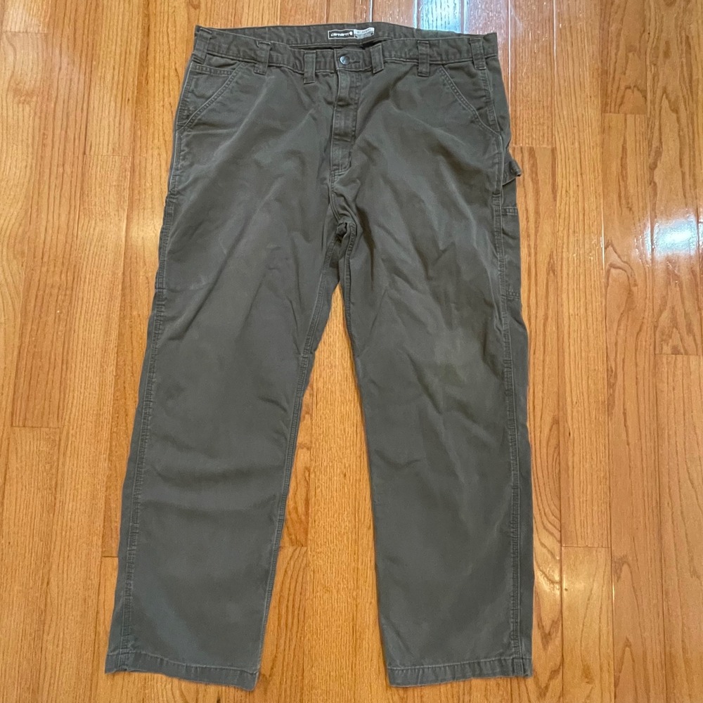 Carhartt‎ Relaxed Fit Twill Utility Work Pants 44x32 Khaki/green BN0324M